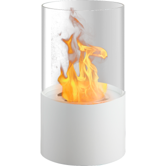 Decorative ethanol fireplace FFB 017 white/black