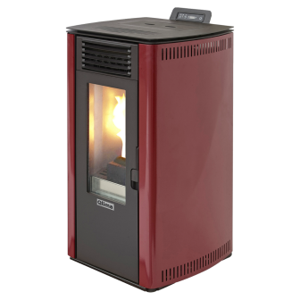 Pellet stove Fiorina 90-2 S-Line red/black
