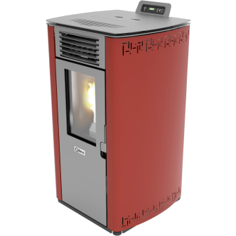 Pellet stove Fura 90 red/grey