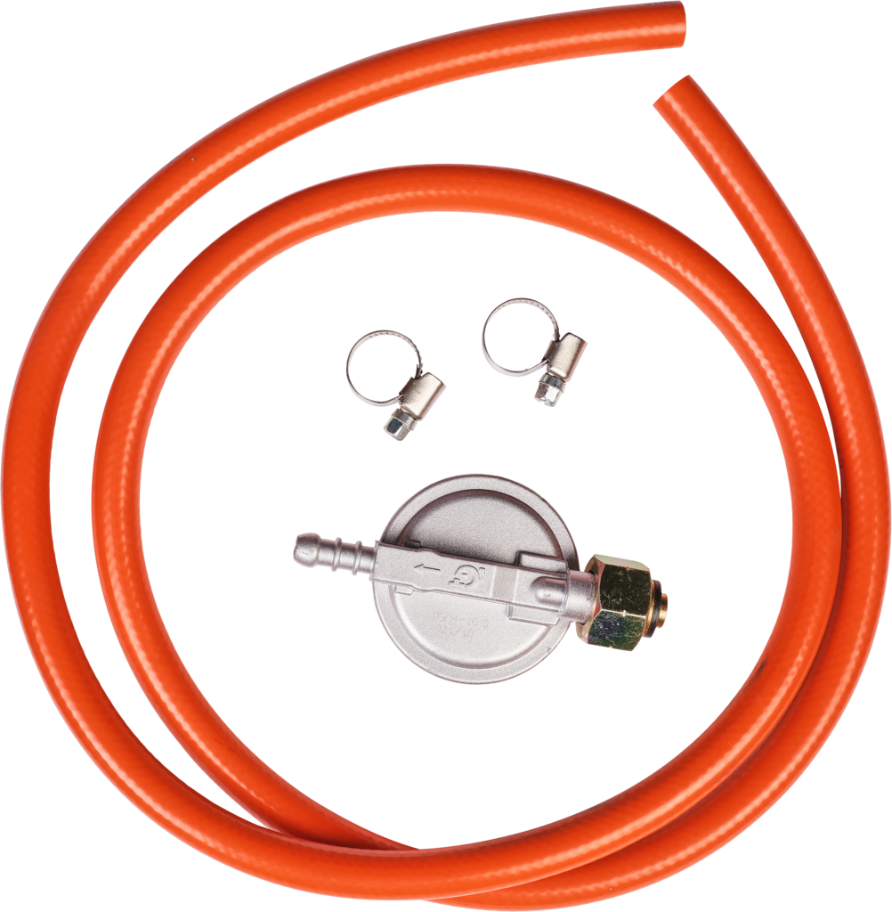 Regulator 28-30mbar 1.4m hose & 2x clamp IT