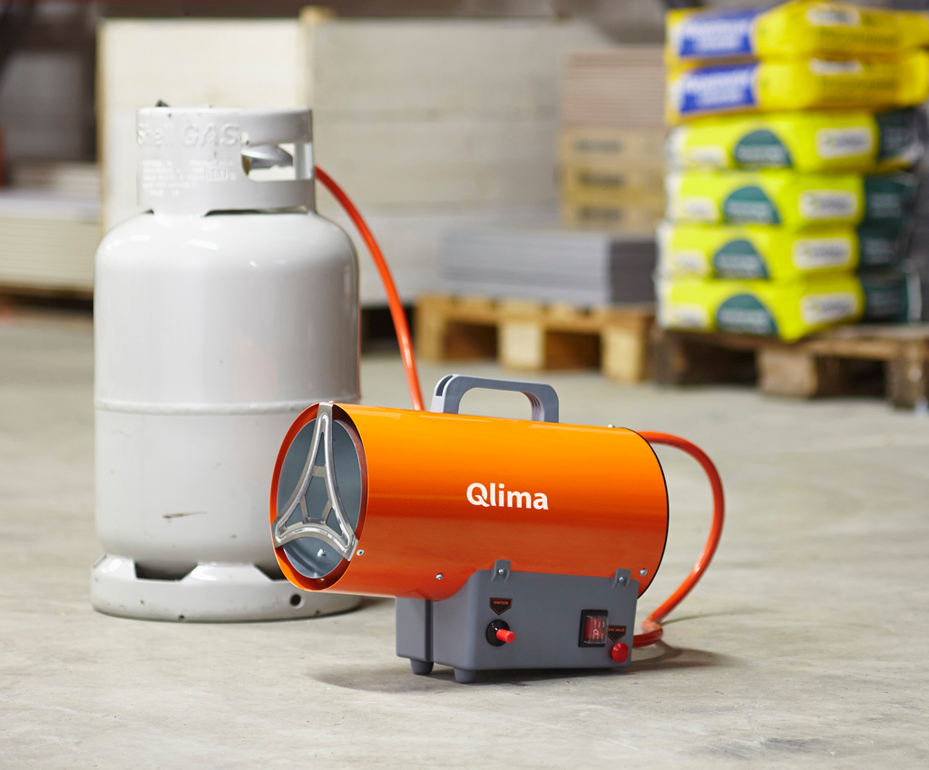 Gas forced air heater GFA 1010 with regulator orange/grey ES