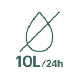 Dehumidifying capacity 10l/24h