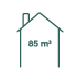 House volume 85 m3