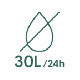 Dehumidifying capacity 30l/24h