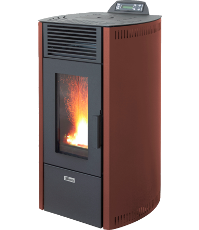 Pellet stove Viola 85-2 S-line red/black main product photo