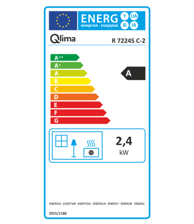 Qlima R 7224S C‑2 Black Kerosene Wick Heater – 2.4 kW Portable Heat
