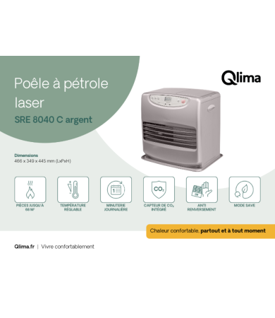 Qlima SRE 8040 C Laser Heater | 4 kW Paraffin Heater