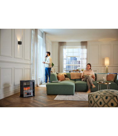 Paraffin Wick Heater R 8128S C-2 Inox/black