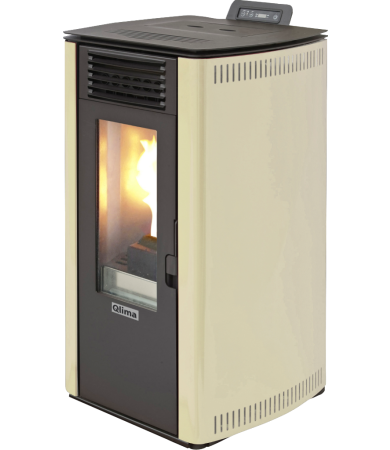 Pellet stove Fiorina 74-2 S-Line ivory/black