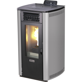 在庫処分 激安 Pellet stove Fiorina 90-2 S-Line grey/black 絵画