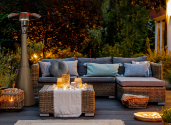 Gas patio heater PGW 312 brown/silver