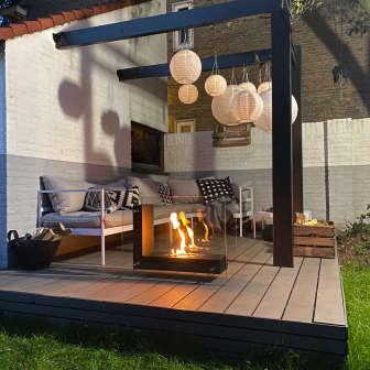 Decorative ethanol fireplace FFB 8060 black