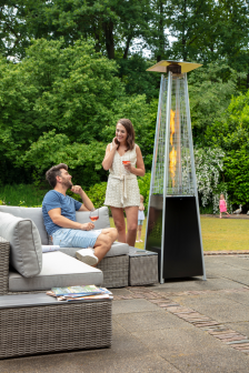 Gas patio heater 2-in-1 PGP 113 black/silver