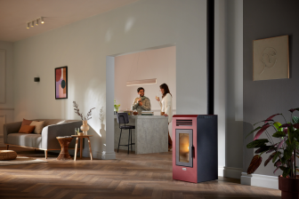 Pellet stove ECO 1700 red/black