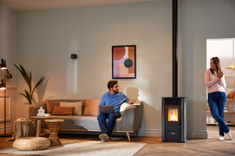 Pellet stove Eleonora 74-2 S-Line grey/black